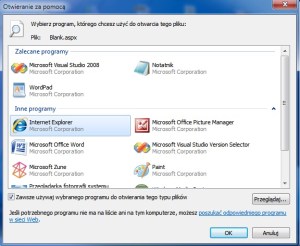Dynamics CRM 4.0 Blank.aspx - Otworz