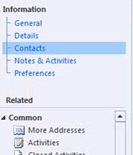 Microsoft Dynamics CRM 2011 - sekcje